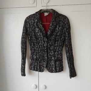 Alberto Makali Lace Overlay Studded Blazer S